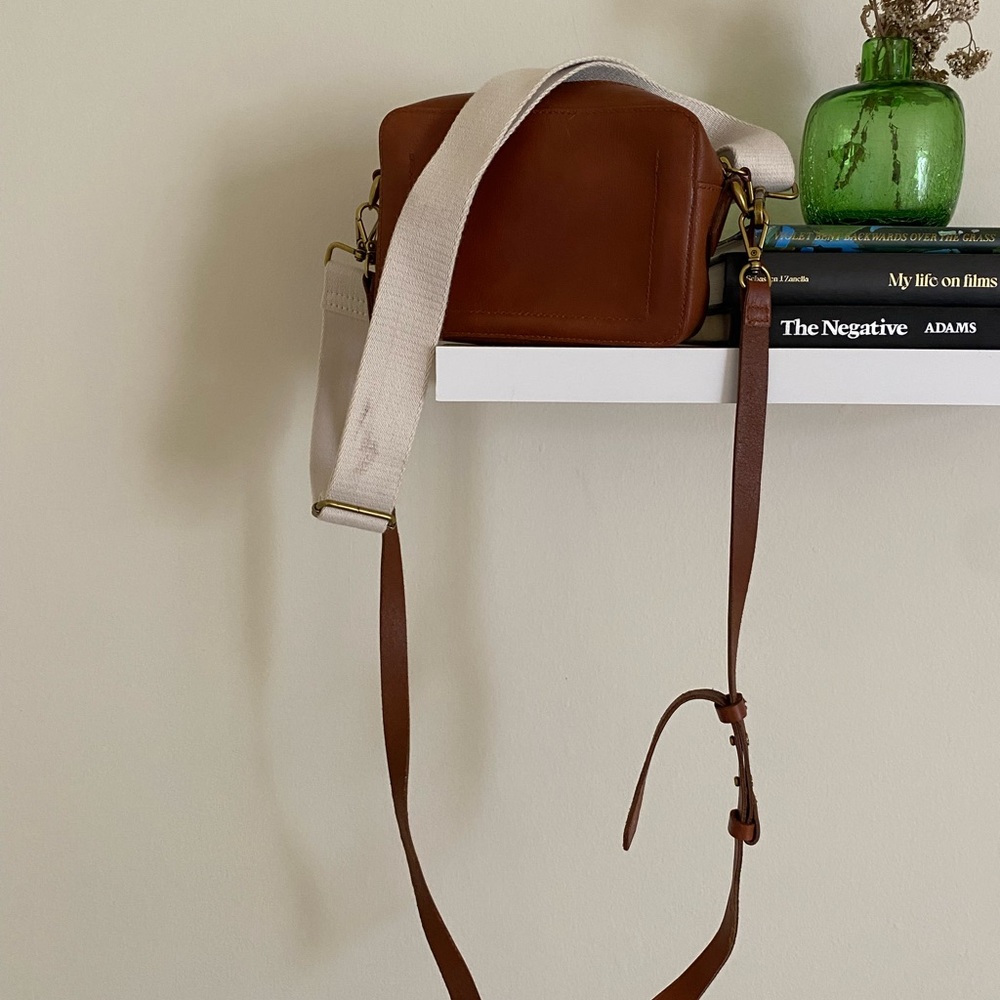 Madewell leather crossbody camera bag